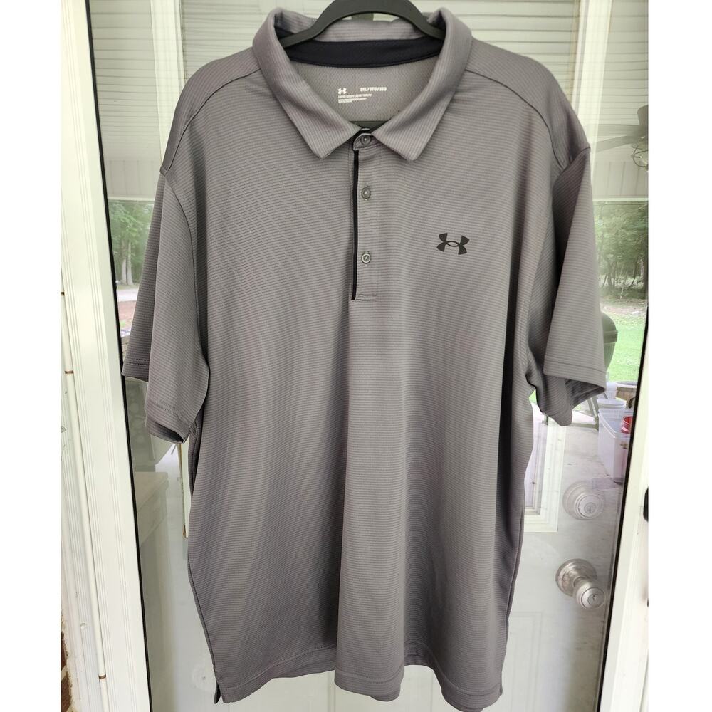 Under Armour Mens 3XL Gray UA Tech Short Sleeve Performance Polo